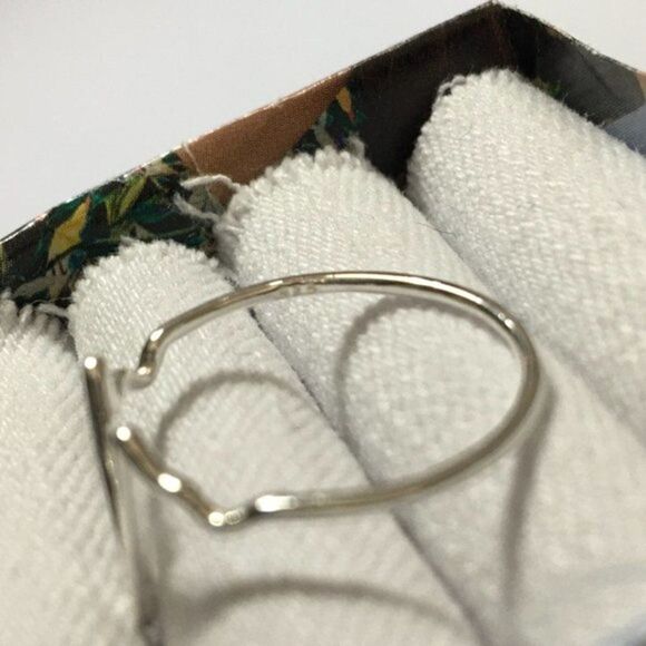 Sterling Silver Heartbeat Ring Size 7.25 Thin Band 925 - Picture 6 of 10